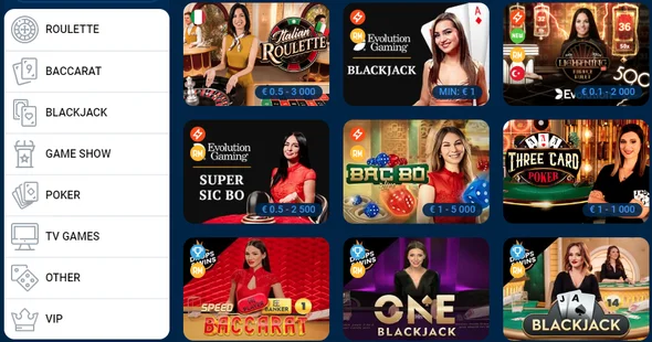 Mostbet live casino